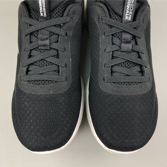 Skechers Womens Size 6 Go Walk Joy Black GogaMat Lace-Up Walking Sneakers 179021 - Picture 5 of 14